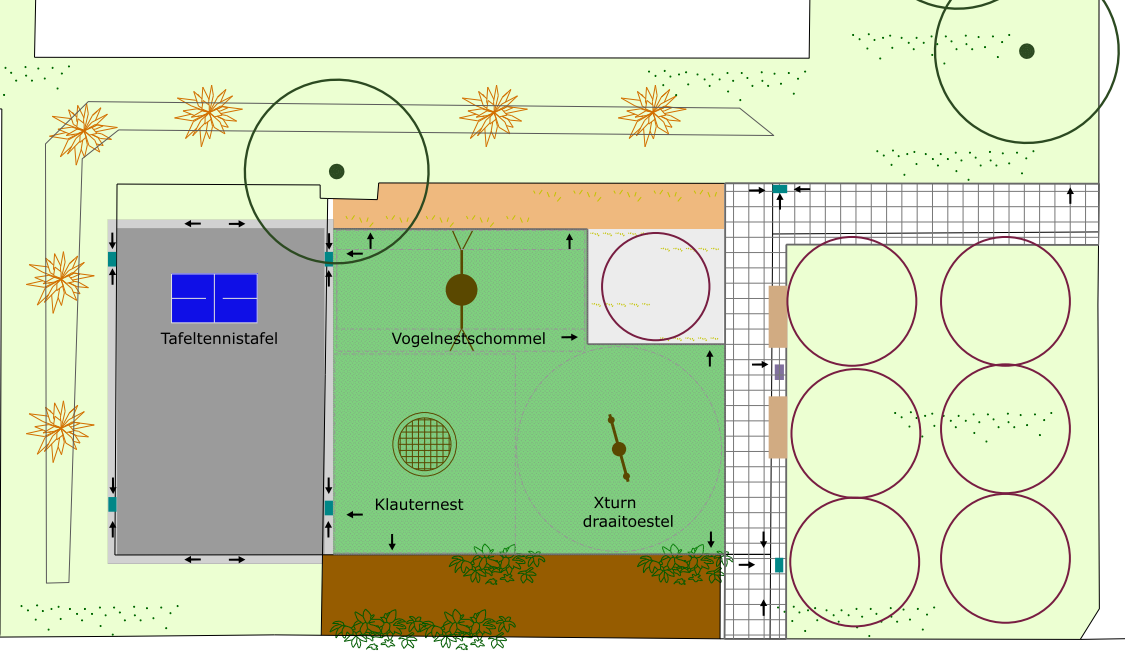 Hieronder ziet u het ontwerp voor de nieuwe speeltuin